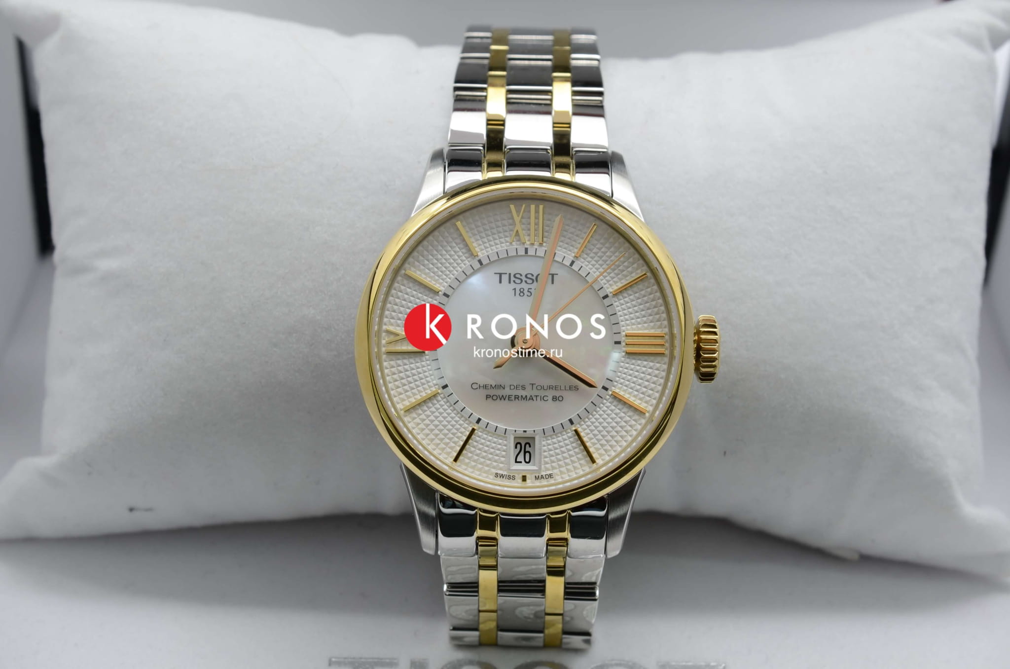 Tissot Tissot Chemin des Tourelles Powermatic 80 Lady T099.207.22.118.00 женские часы белый циферблат на запястье